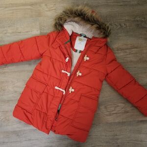 Mini Boden Sherpa Lined Toggle Jacket 9-10Y